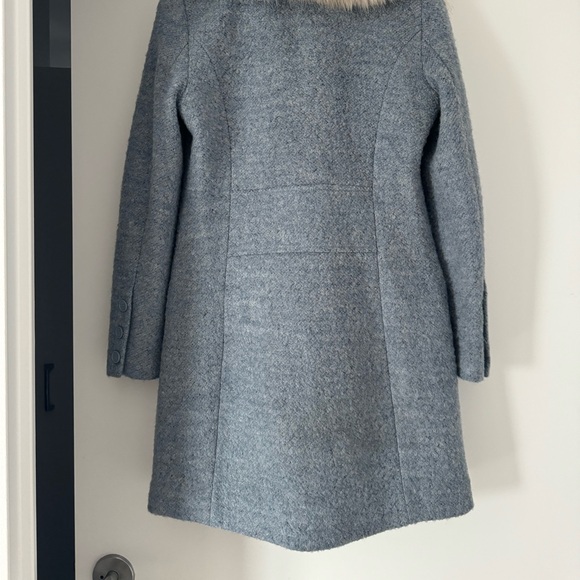 Belle Badgley Mischka The Holly Coat with Faux Fur Hood - Picture 4 of 7